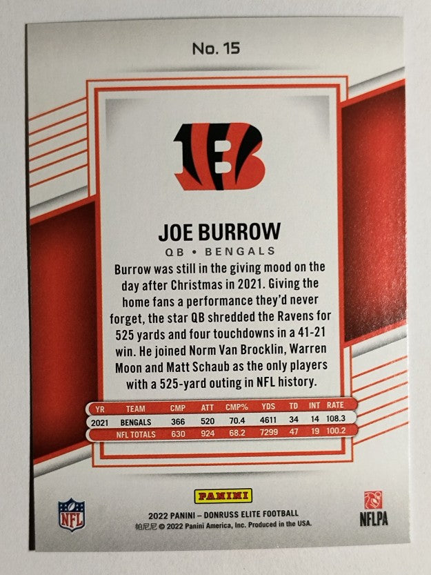2022 Elite #15 Joe Burrow