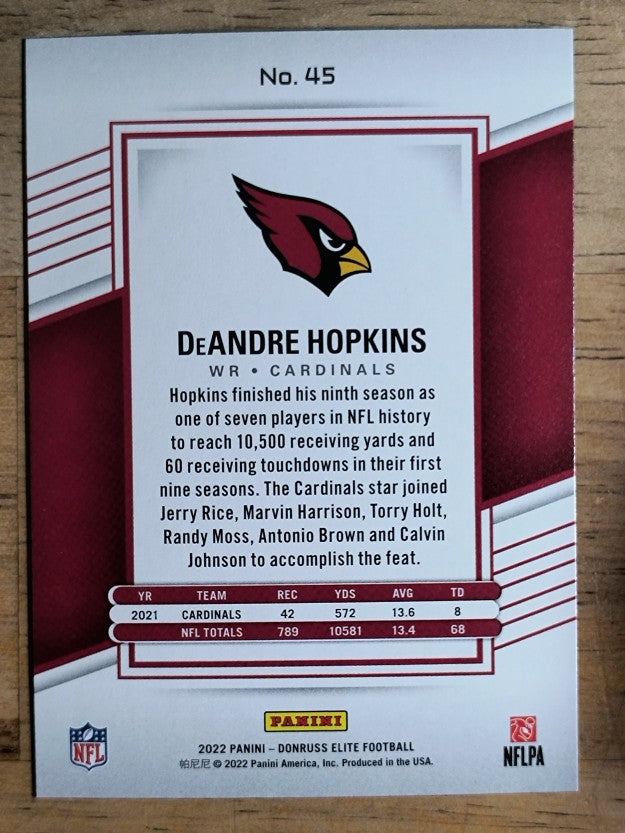 2022 Elite #45 DeAndre Hopkins