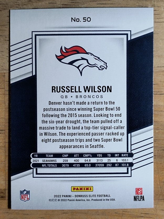 2022 Elite #50 Russell Wilson
