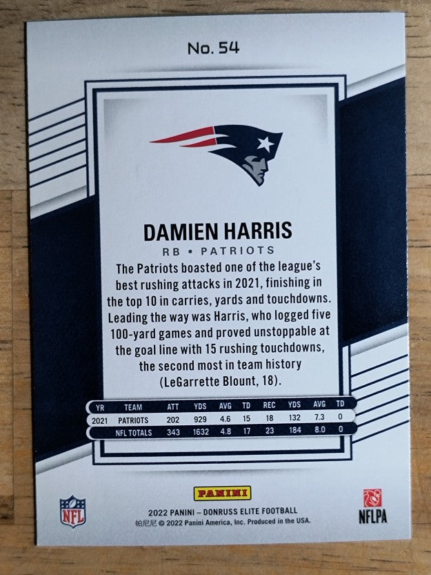 2022 Elite #54 Damien Harris
