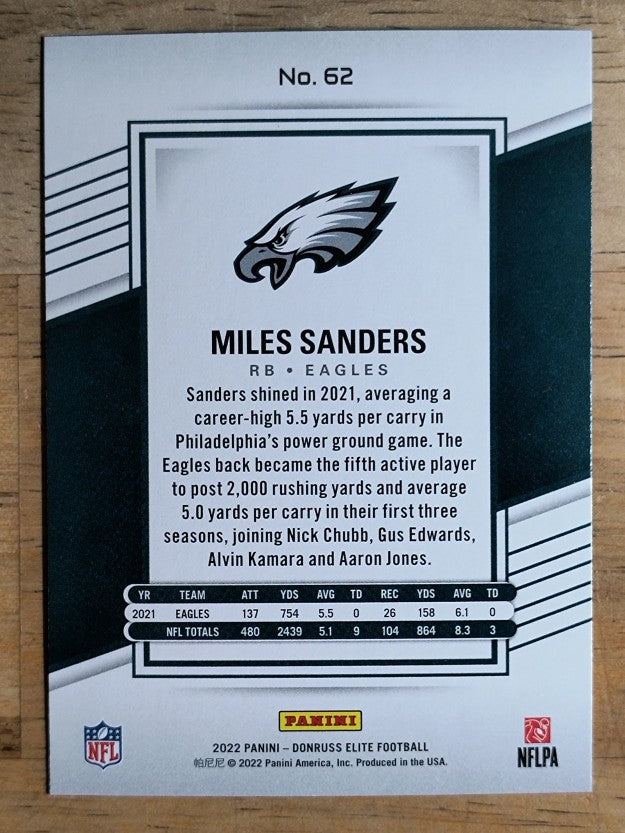 2022 Elite #62 Miles Sanders