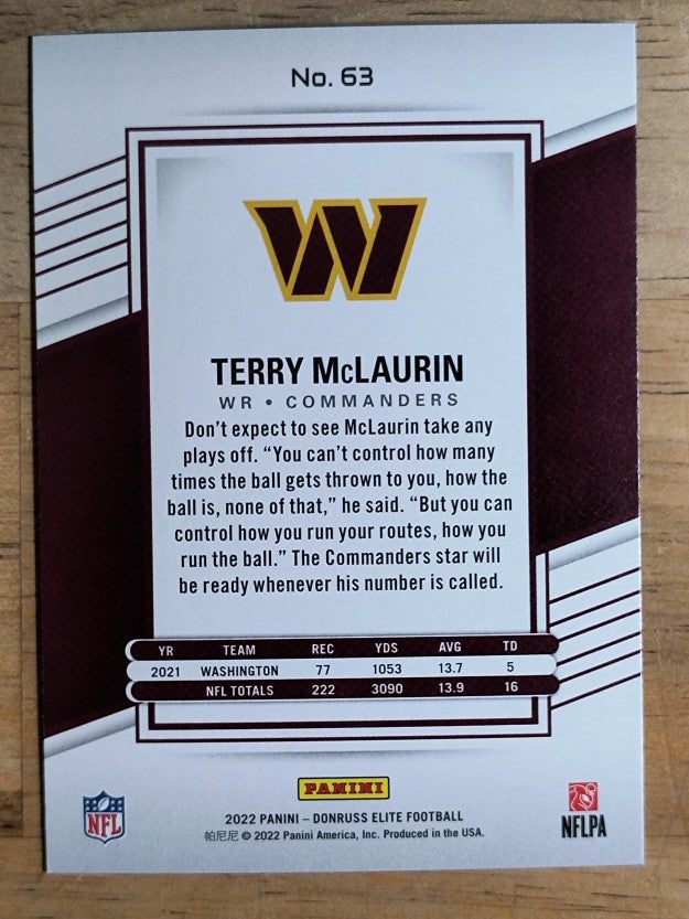 2022 Elite #63 Terry McLaurin