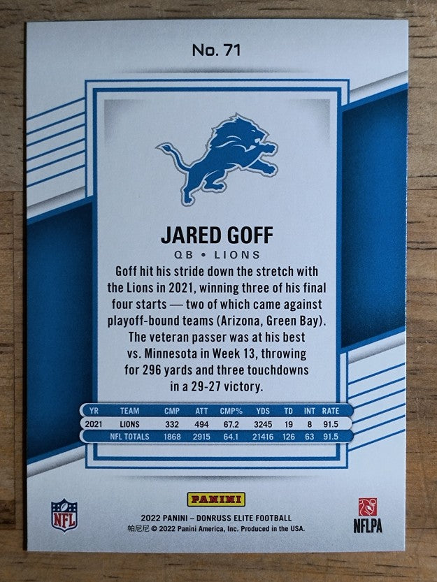 2022 Elite #71 Jared Goff