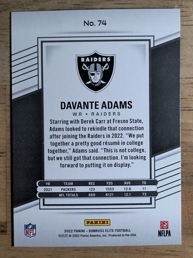 2022 Elite #74 Davante Adams