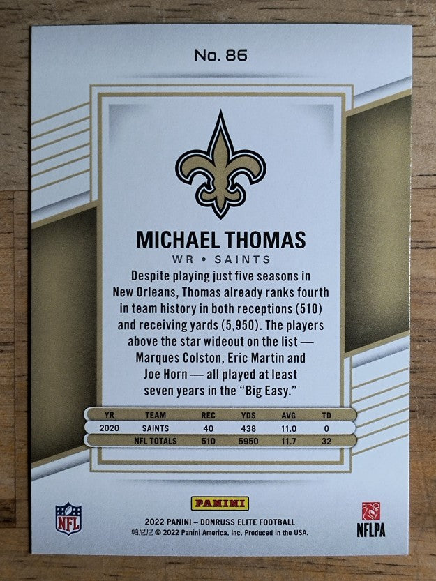 2022 Elite #86 Michael Thomas