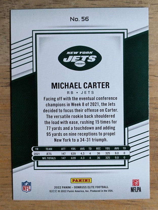 2022 Elite #56 Michael Carter