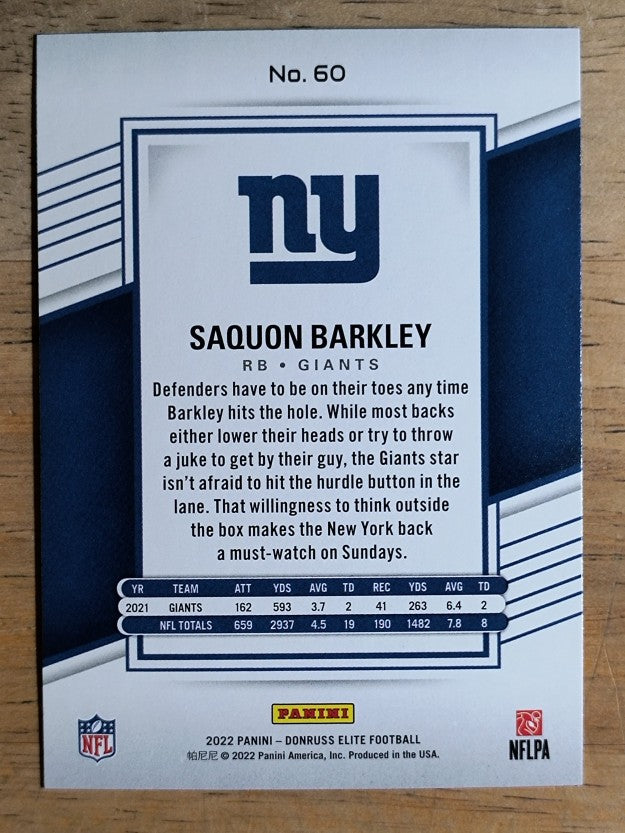 2022 Elite #60 Saquon Barkley