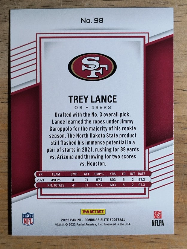 2022 Elite #98 Trey Lance