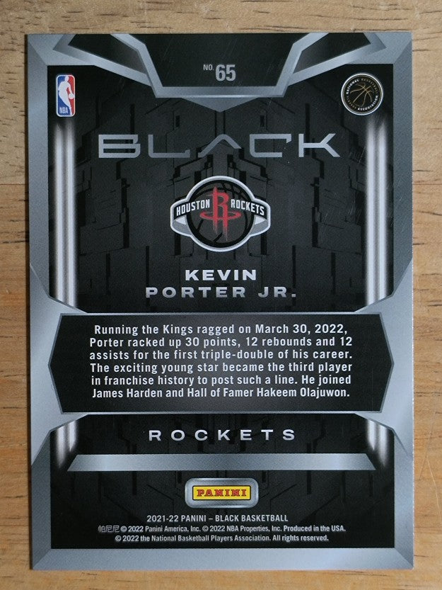 2021-22 Panini Black Copper #65 Kevin Porter Jr.