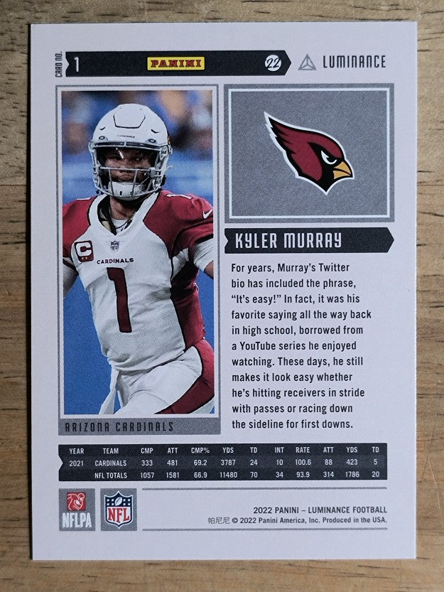 2022 Panini Luminance #1 Kyler Murray