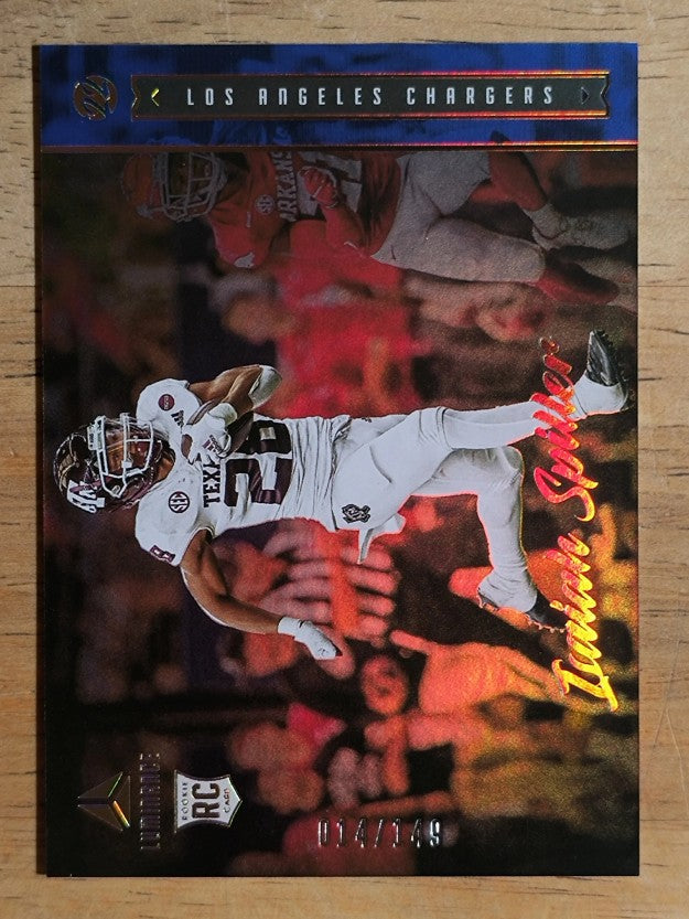 2022 Panini Luminance Blue #180 Isaiah Spiller