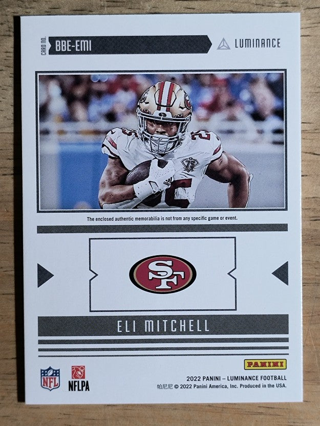 2022 Panini Luminance Bright Beginnings Jerseys #12 Eli Mitchell