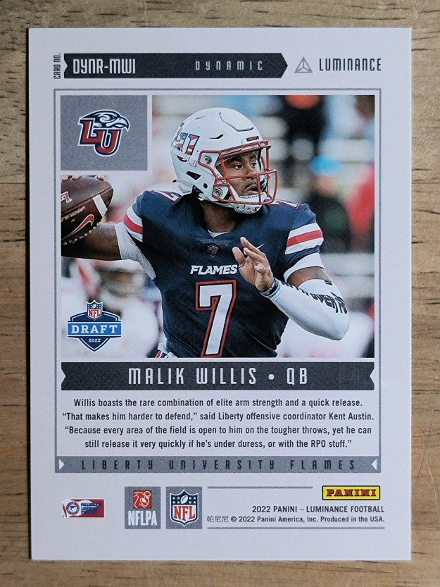 2022 Panini Luminance Dynamic Rookies #5 Malik Willis