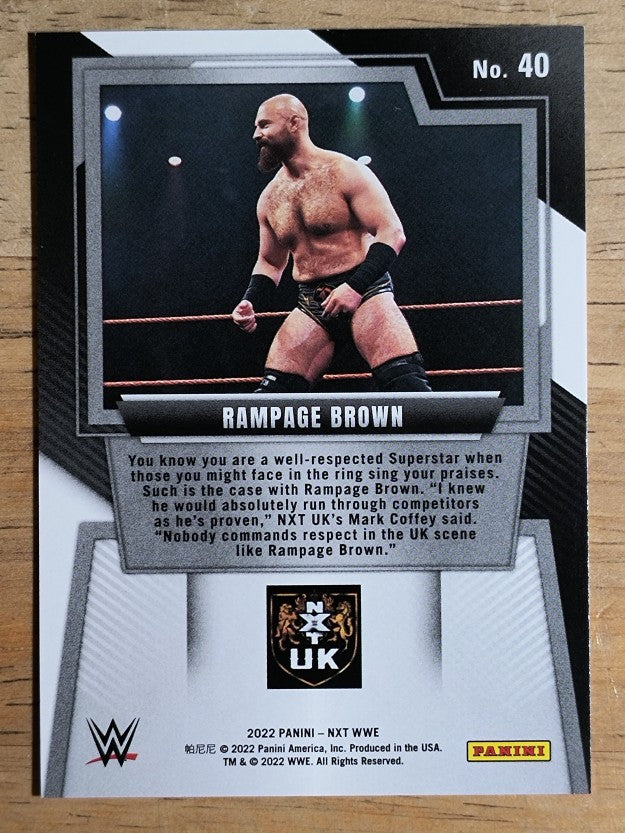 2022 Panini WWE NXT #40 Rampage Brown RC