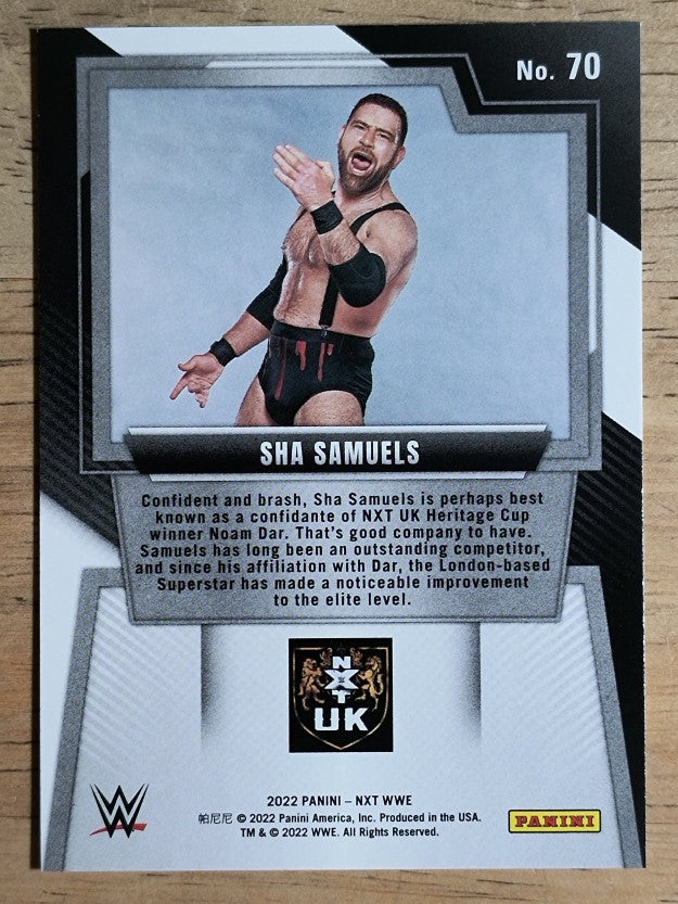 2022 Panini WWE NXT #70 Sha Samuels RC