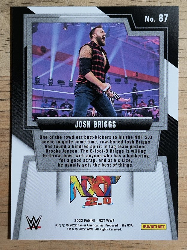 2022 Panini WWE NXT #87 Josh Briggs RC
