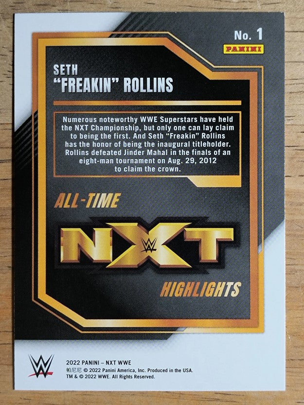 2022 Panini WWE NXT All-Time Highlights #1 Seth Freakin Rollins