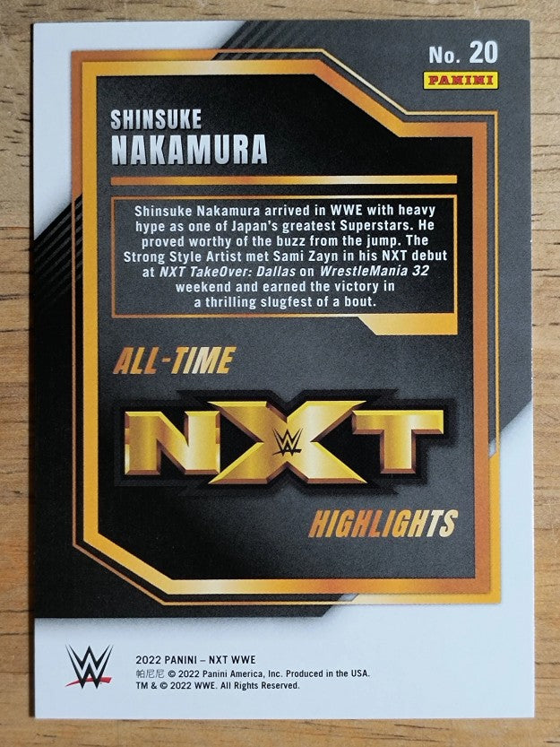 2022 Panini WWE NXT All-Time Highlights #20 Shinsuke Nakamura