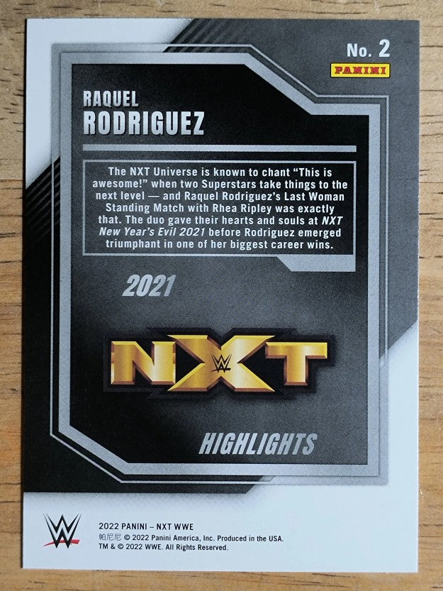 2022 Panini WWE NXT Highlights #2 Raquel Rodriguez