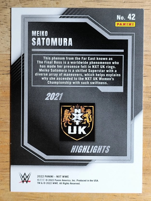 2022 Panini WWE NXT Highlights #42 Meiko Satomura