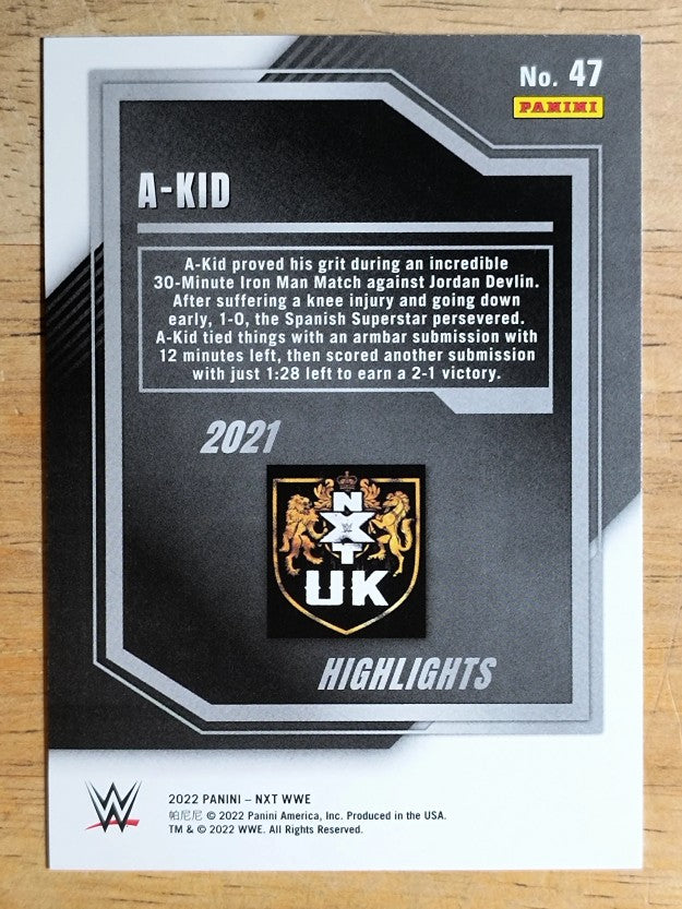 2022 Panini WWE NXT Highlights #47 A-Kid