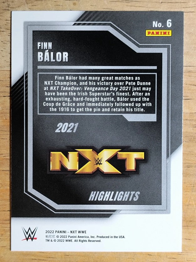 2022 Panini WWE NXT Highlights Silver #6 Finn Balor