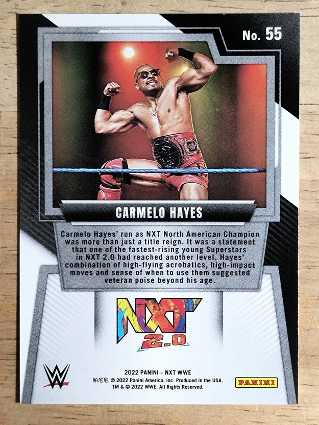 2022 Panini WWE NXT #55 Carmelo Hayes RC