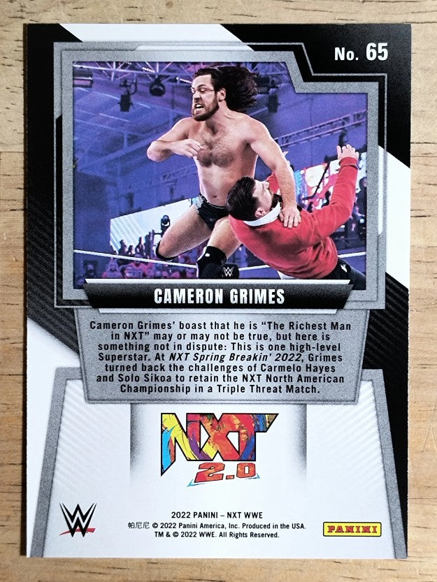 2022 Panini WWE NXT #65 Cameron Grimes