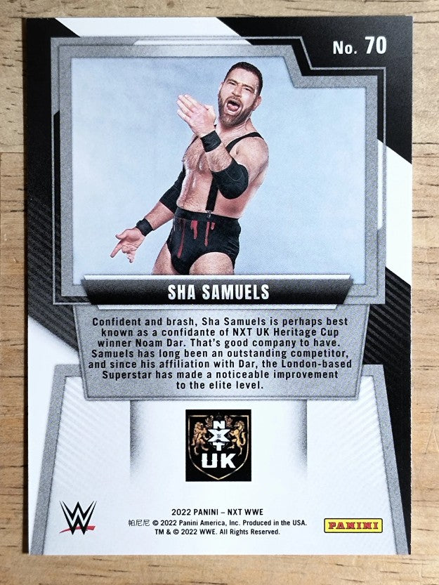 2022 Panini WWE NXT #70 Sha Samuels RC