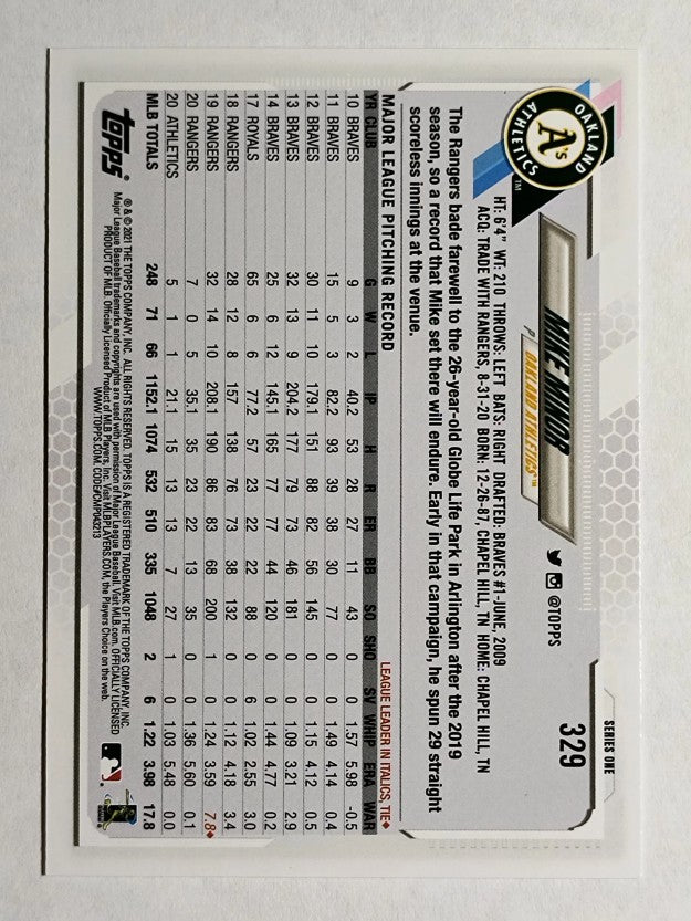 2021 Topps #329 Mike Minor