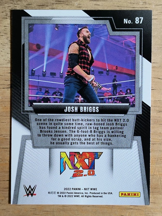 2022 Panini WWE NXT #87 Josh Briggs RC