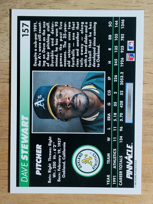 1992 Pinnacle #157 Dave Stewart