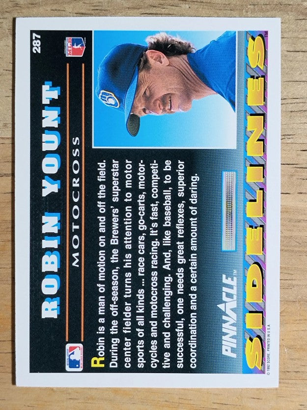 1992 Pinnacle #287 Robin Yount SIDE