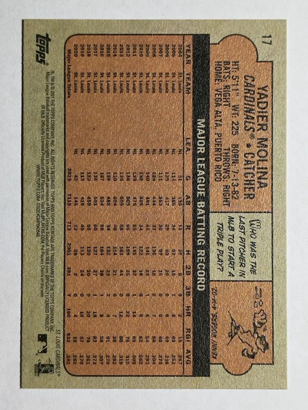 2021 Topps Heritage #17 Yadier Molina