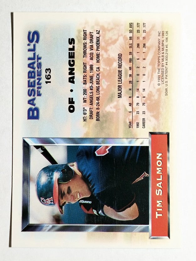 1993 Finest #163 Tim Salmon