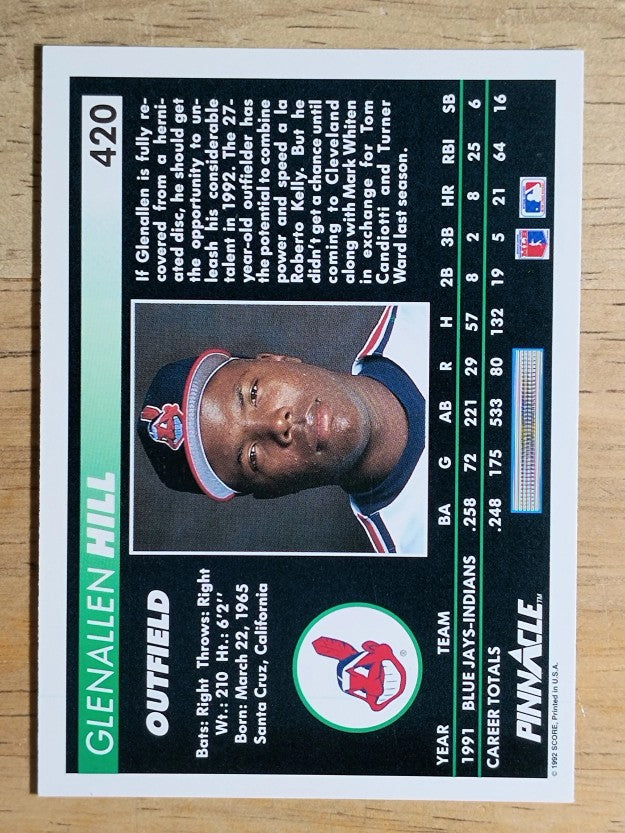 1992 Pinnacle #420 Glenallen Hill