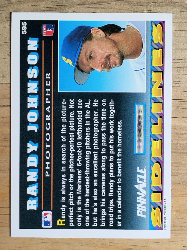 1992 Pinnacle #595 Randy Johnson SIDE