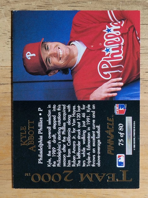 1992 Pinnacle Team 2000 #75 Kyle Abbott