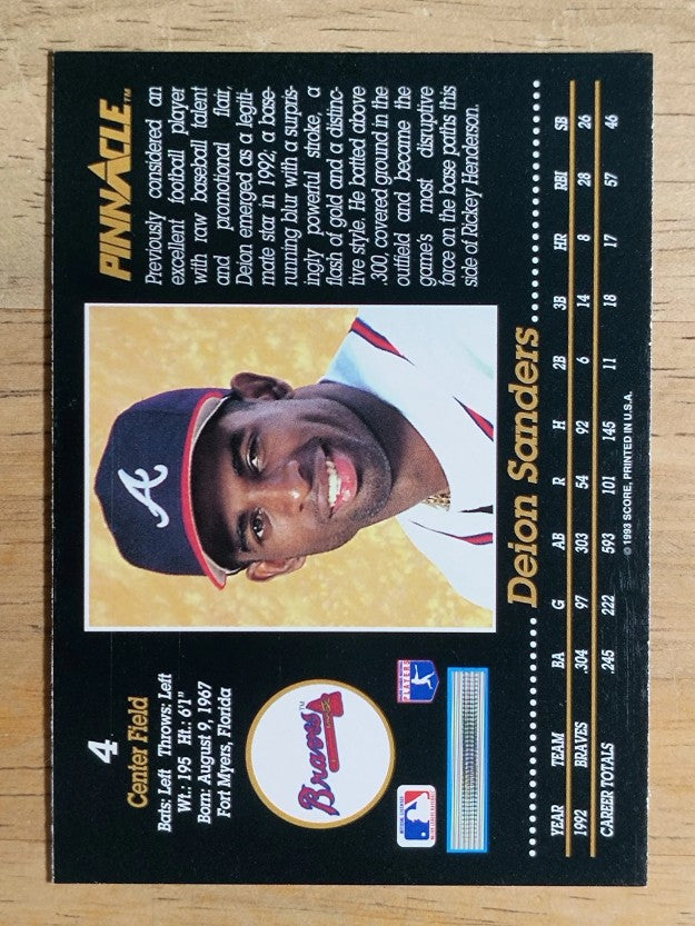 1993 Pinnacle #4 Deion Sanders