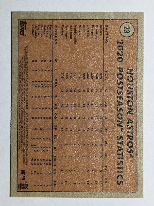 2021 Topps Heritage #23 Carlos Correa PO HL