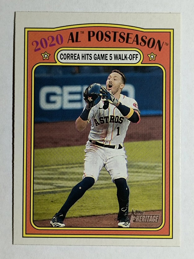 2021 Topps Heritage #23 Carlos Correa PO HL