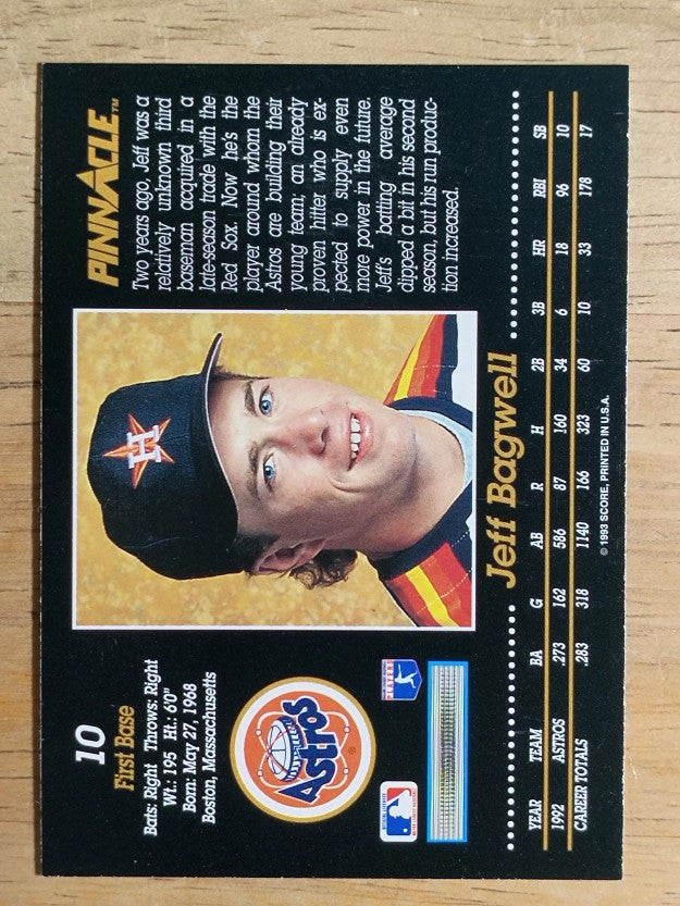 1993 Pinnacle #10 Jeff Bagwell
