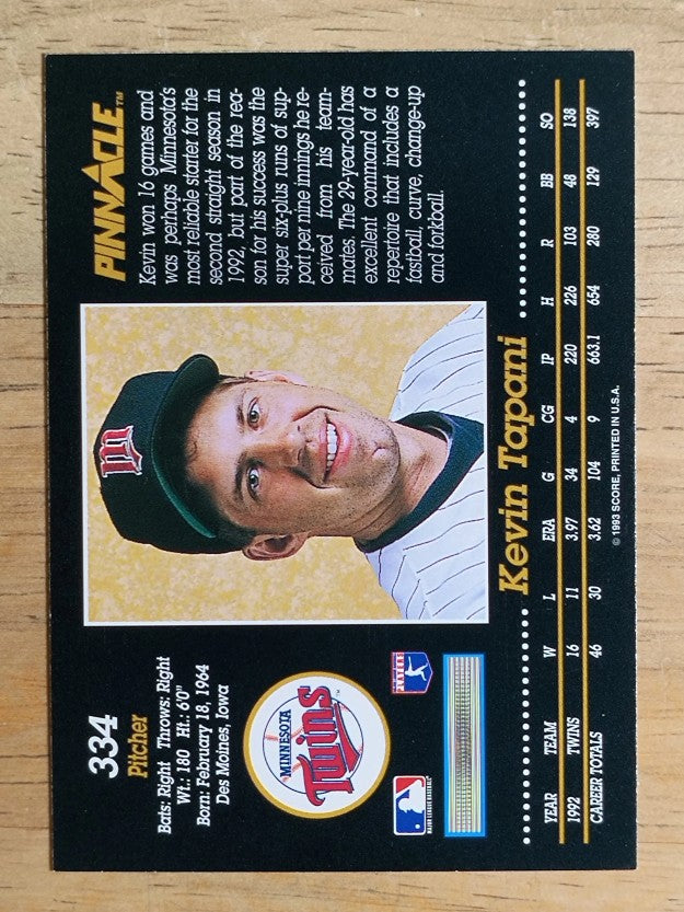 1993 Pinnacle #334 Kevin Tapani