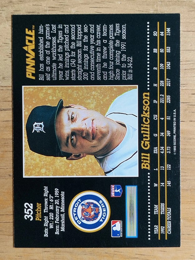 1993 Pinnacle #352 Bill Gullickson