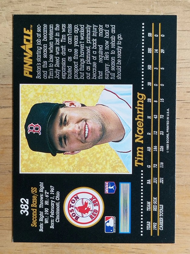 1993 Pinnacle #382 Tim Naehring