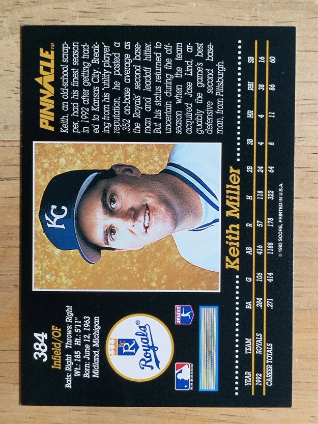 1993 Pinnacle #384 Keith Miller