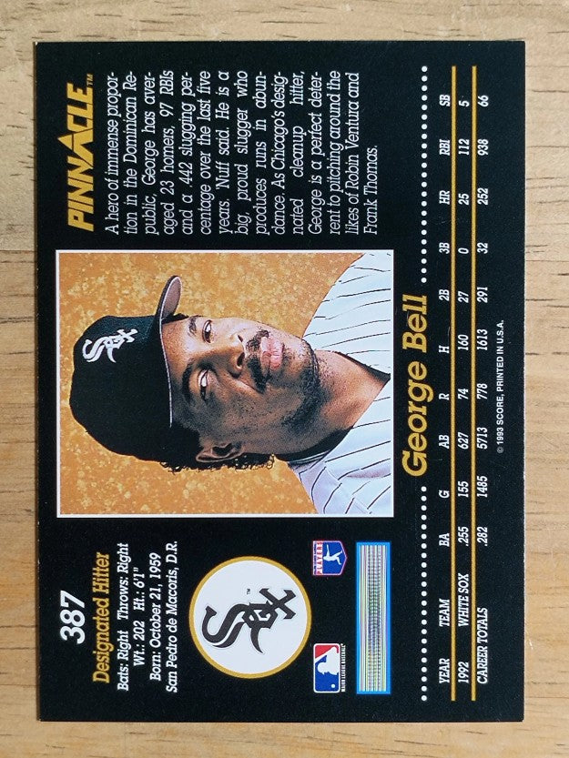 1993 Pinnacle #387 George Bell