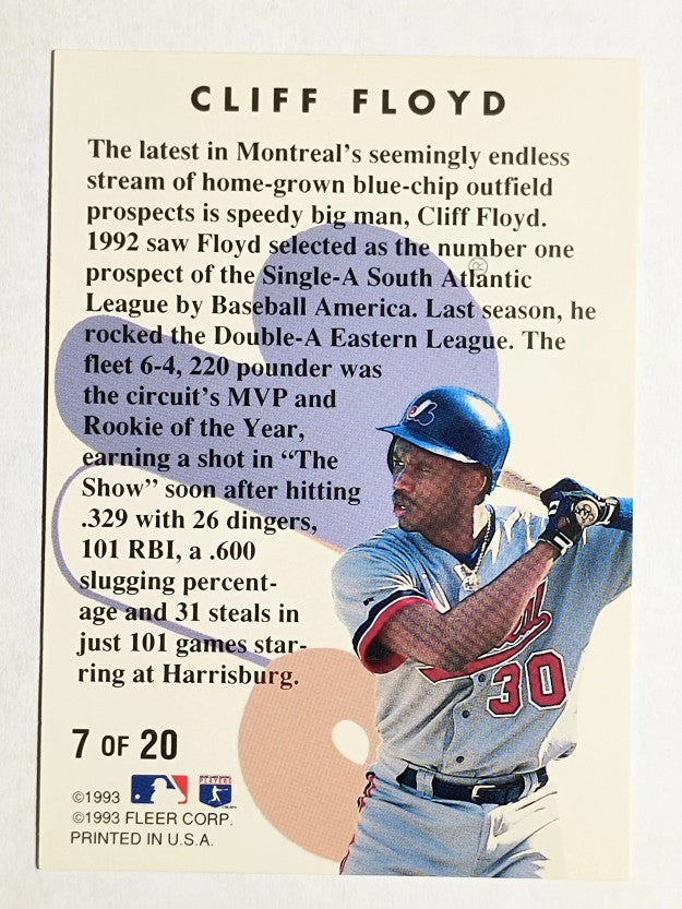 1994 Fleer Rookie Sensations #7 Cliff Floyd