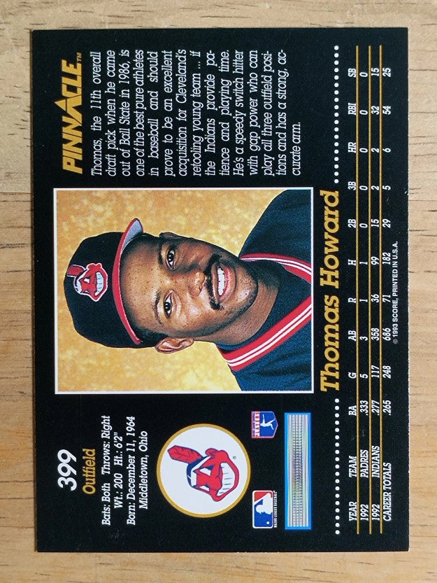 1993 Pinnacle #399 Thomas Howard