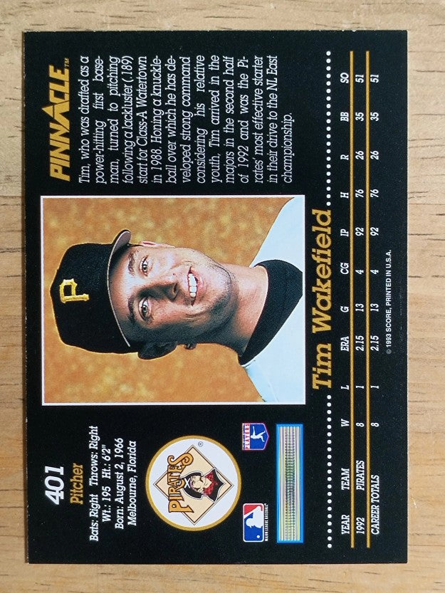 1993 Pinnacle #401 Tim Wakefield